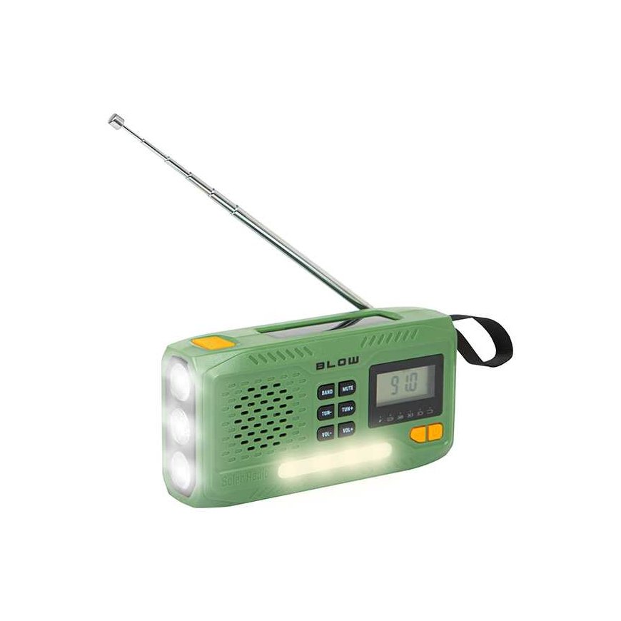 Nešiojamas analoginis AM/FM radijas BLOW RA13 solar