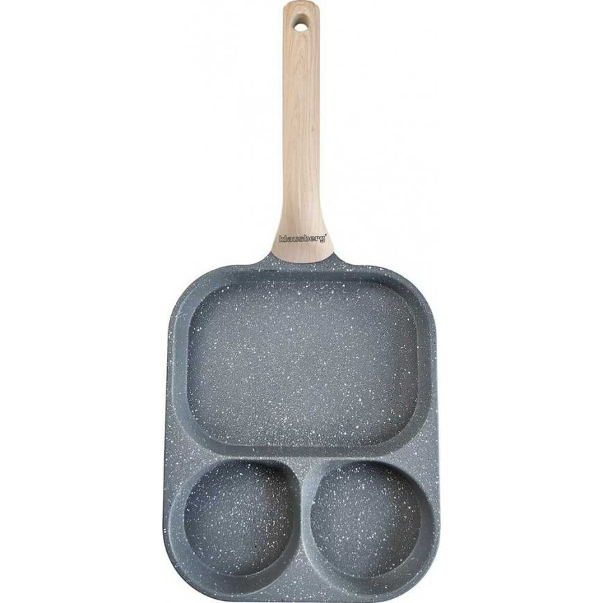 3 in 1 MARBLE EGG, PANCAKE, PANCAKE PAN KLAUSBERG KB-7828 Gray