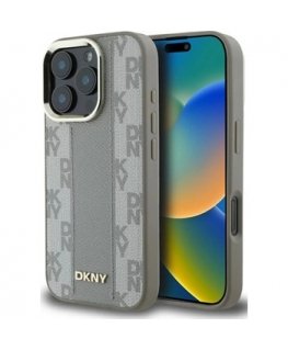 Case DKNY Checkered Pattern Magsafe for iPhone 16 Pro Max beige