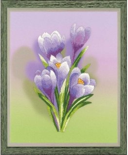 Uab Riolis Crocuses. Satin embroidery SRPT-0065