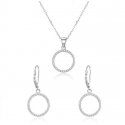 Beneto Silver jewelry set circle AGSET66RL (pendant, earrings) Beneto Silver jewelry set circle AGSET66RL (pendant, earrings)