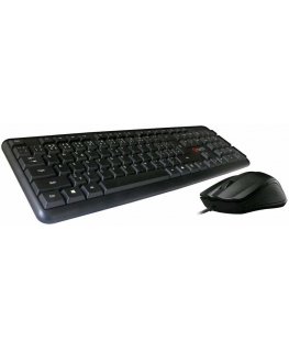 C-TECH Keyboard with mouse KBM-102, wired set, USB, CZ/SK