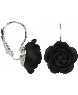 Troli Black dangle earrings flowers