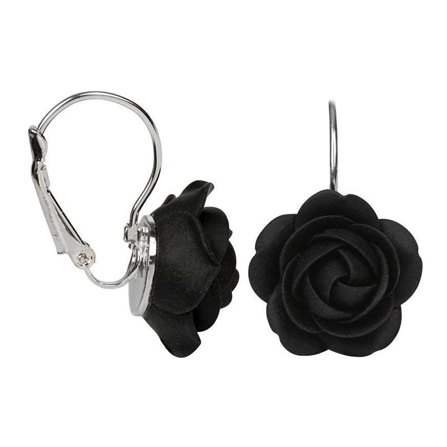 Troli Black dangle earrings flowers