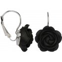 Troli Black dangle earrings flowers Troli Black dangle earrings flowers