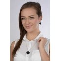 Troli Black dangle earrings flowers Troli Black dangle earrings flowers