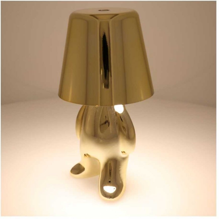 Oem Bedside Table Lamp GOLD MAN Art Deco Standing (Version 8) MLTL – 2