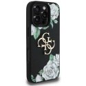 Dėklas Guess Grained Roses Big 4G logo do iPhone 16 Pro Max juoda Dėklas Guess Grained Roses Big 4G logo do iPhone 16 Pro Max juoda