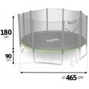 15 ft / 465 cm garden trampoline with external net and Neo-Sport ladder