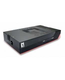 LevelOne GSW-0507 võrgulüliti Mittejuhitav Gigabit Ethernet (10/100/1000) Must, Punane