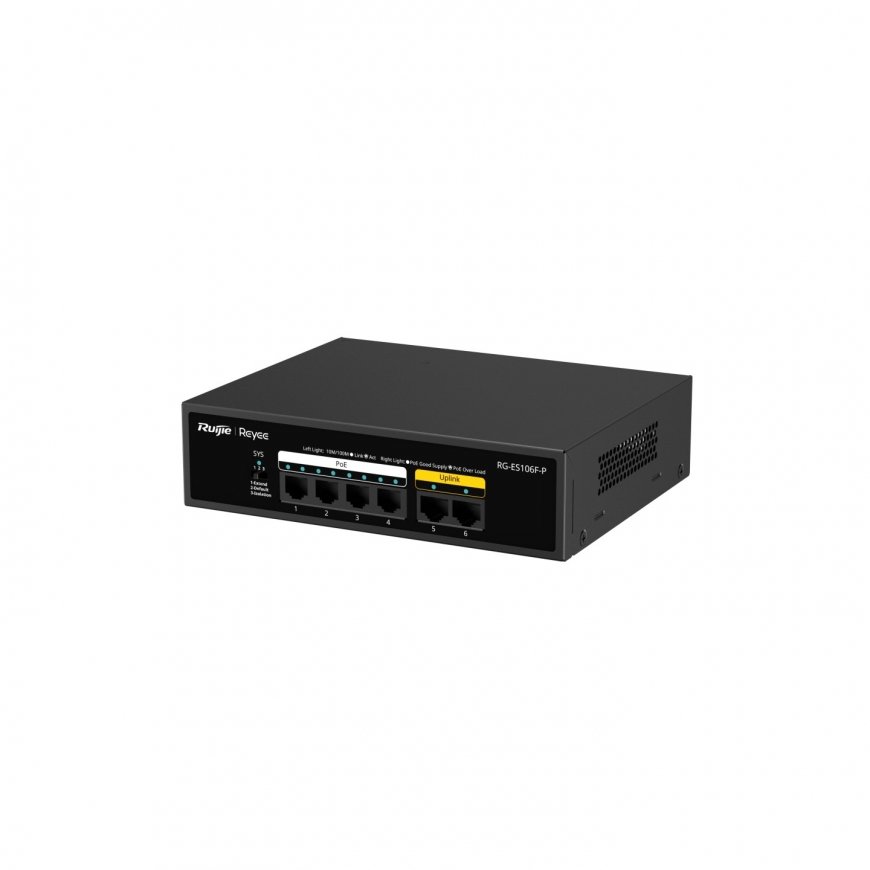 Ruijie Networks RG-ES106F-P сетевой коммутатор Неуправляемый L2 Fast Ethernet (10/100) Питание по Et – 3