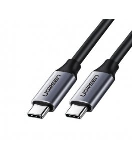 Ugreen 50751 USB-kaapeli Thunderbolt 3 1,5 m USB C musta, Hopea