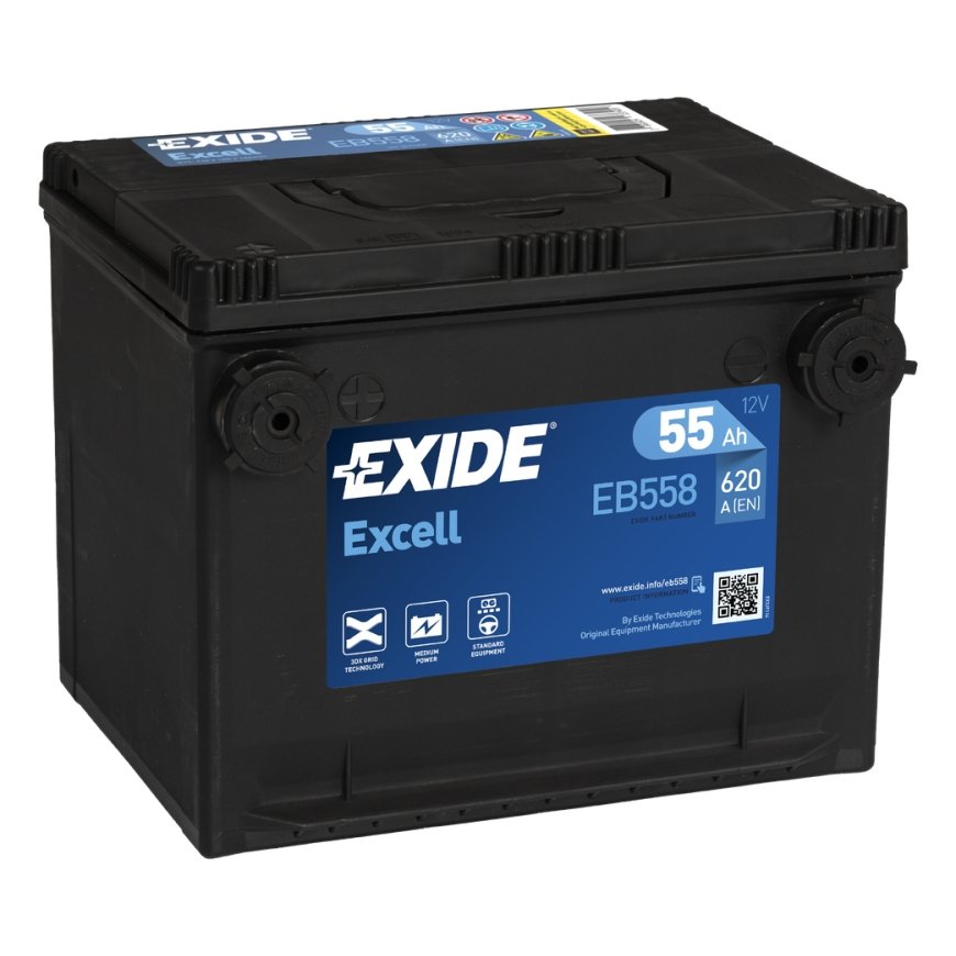 Exide Excell EB558 vehicle battery EFB (Enhanced Flooded Battery) 55 Ah 12 V 620 A Car