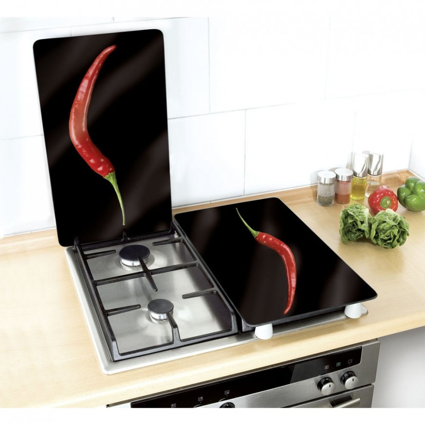 WENKO Hot Peperoni kitchen cutting board Rectangular Plastic, Tempered glass, Thermoplastic elastome – 4