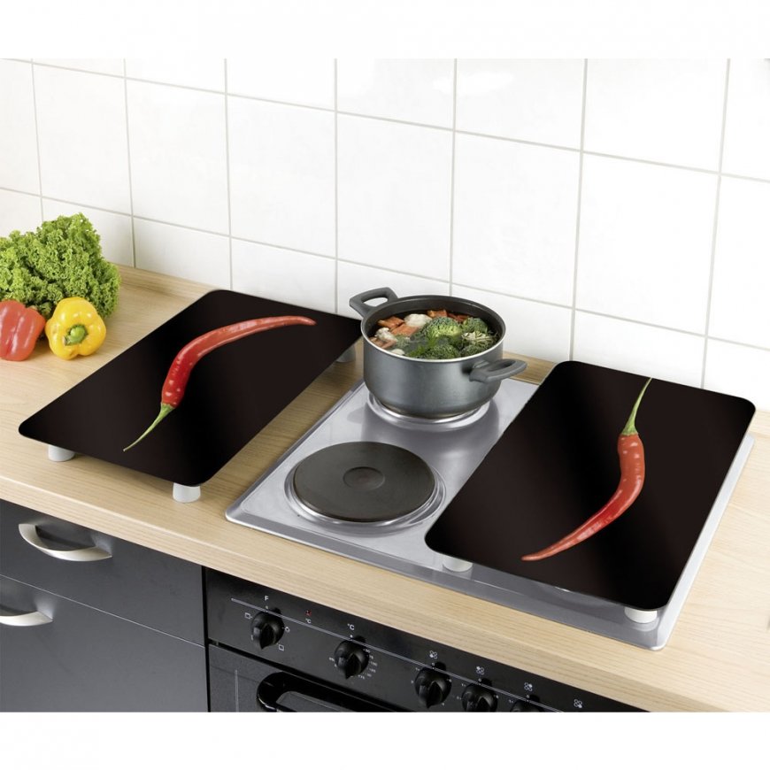 WENKO Hot Peperoni kitchen cutting board Rectangular Plastic, Tempered glass, Thermoplastic elastome – 5