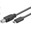 Kaapeli USB PremiumCord USB-C - USB-B 1 m musta (ku31cd1bk) Kaapeli USB PremiumCord USB-C - USB-B 1 m musta (ku31cd1bk)
