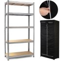 Metallinen säilytyshylly 180 x 90 x 40 cm Humberg HR-812 + ILMAINEN kansi