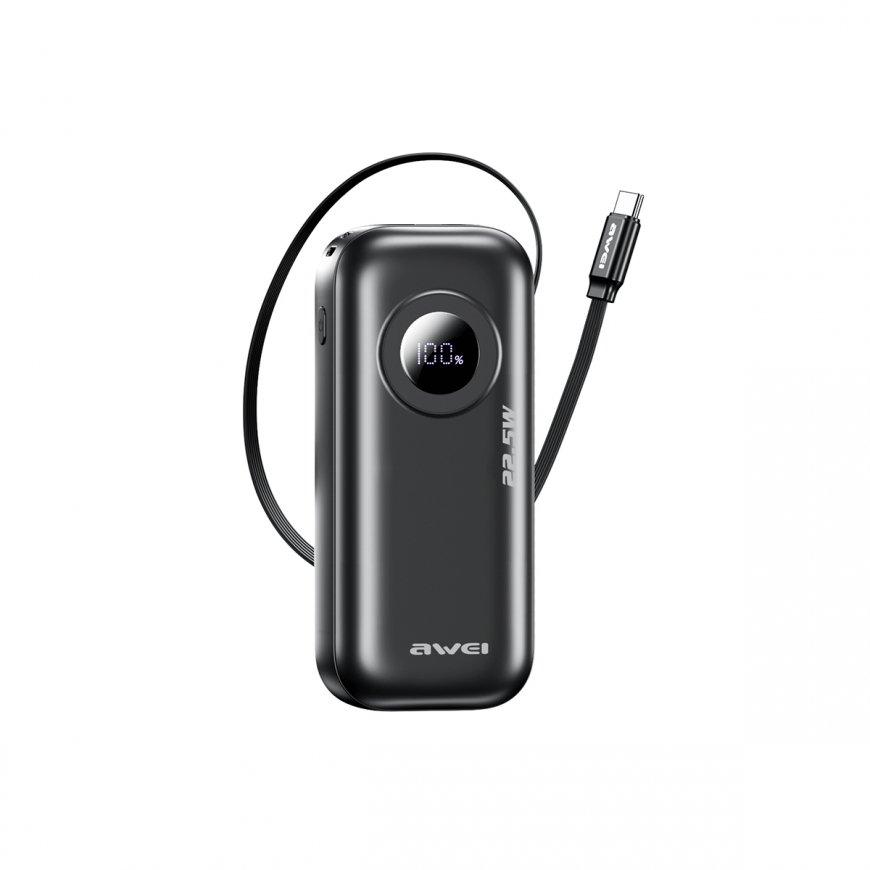 AWEI PowerBank PA-9 10000mAh 22.5W czarny|black