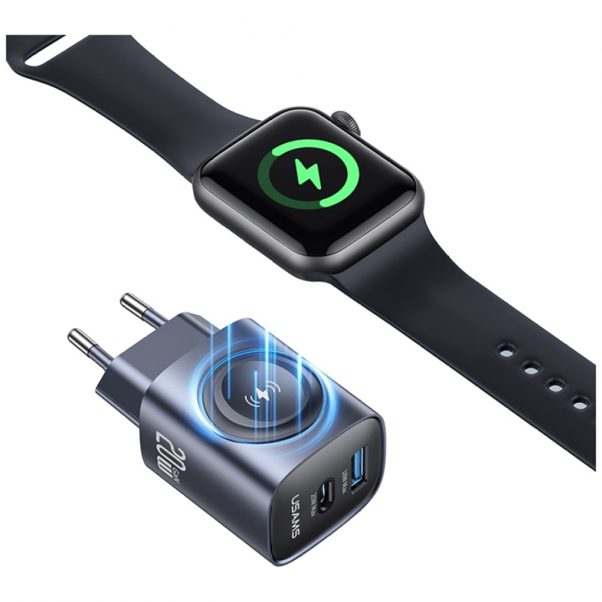 Wired charger USAMS CC293 T67 20W iWatch 1xUSB-C 1xUSB-A tarnish – 5