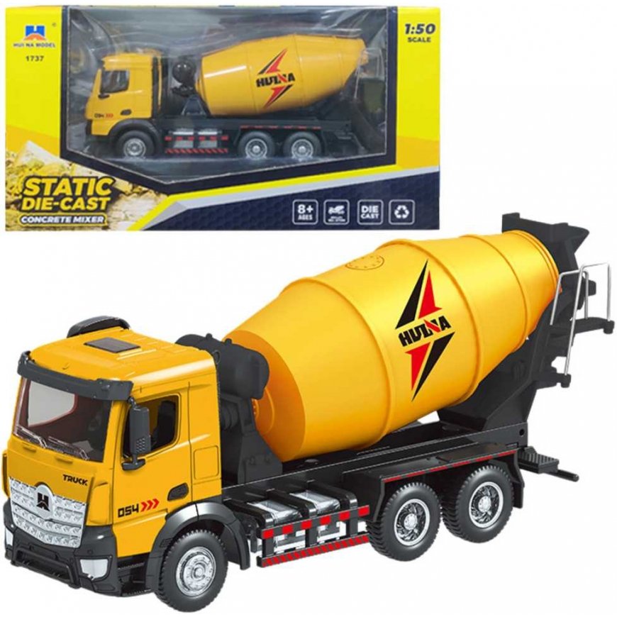 HUINA metal concrete mixer 1:50 yellow