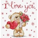 luca S Ristipistosarja "I love you" 20x22cm SB1421 luca S Ristipistosarja "I love you" 20x22cm SB1421