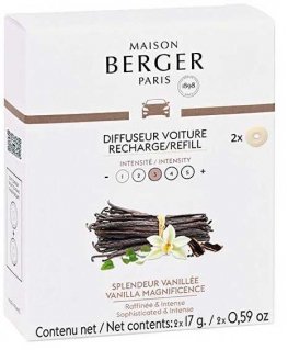 Maison Berger Paris Car diffuser refill Vanilla Magnificence (Car Diffuser Recharge/Refill) 2 pcs namų kvapas