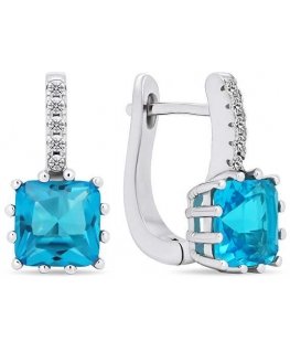 Brilio Silver Brilio Silver Original silver earrings with light blue zircons EA670WAQ