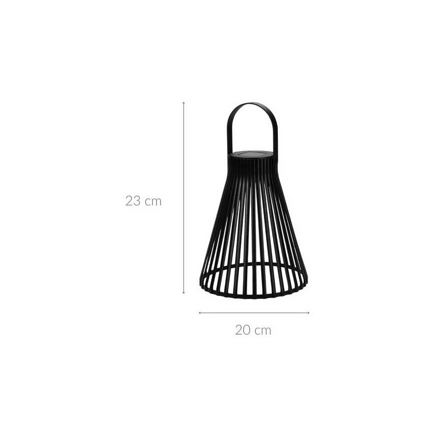 Home Styling Collection Solar Lantern, musta, 23 cm – 2
