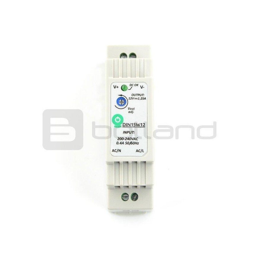 Oem-virtalähde DIN15W12 DIN-kisko 12V 1,25A 15W – 2