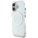 Case Guess IML Metal Colored Circle Classic Logo MagSafe for iPhone 16 white Case Guess IML Metal Colored Circle Classic Logo MagSafe for iPhone 16 white