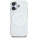 Case Guess IML Metal Colored Circle Classic Logo MagSafe for iPhone 16 white Case Guess IML Metal Colored Circle Classic Logo MagSafe for iPhone 16 white