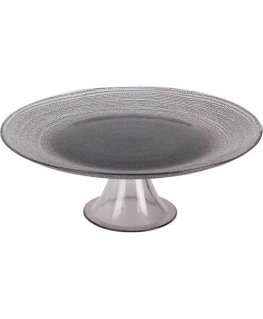 KOOPMAN LICORICE glass cake stand, Ø 28 cm