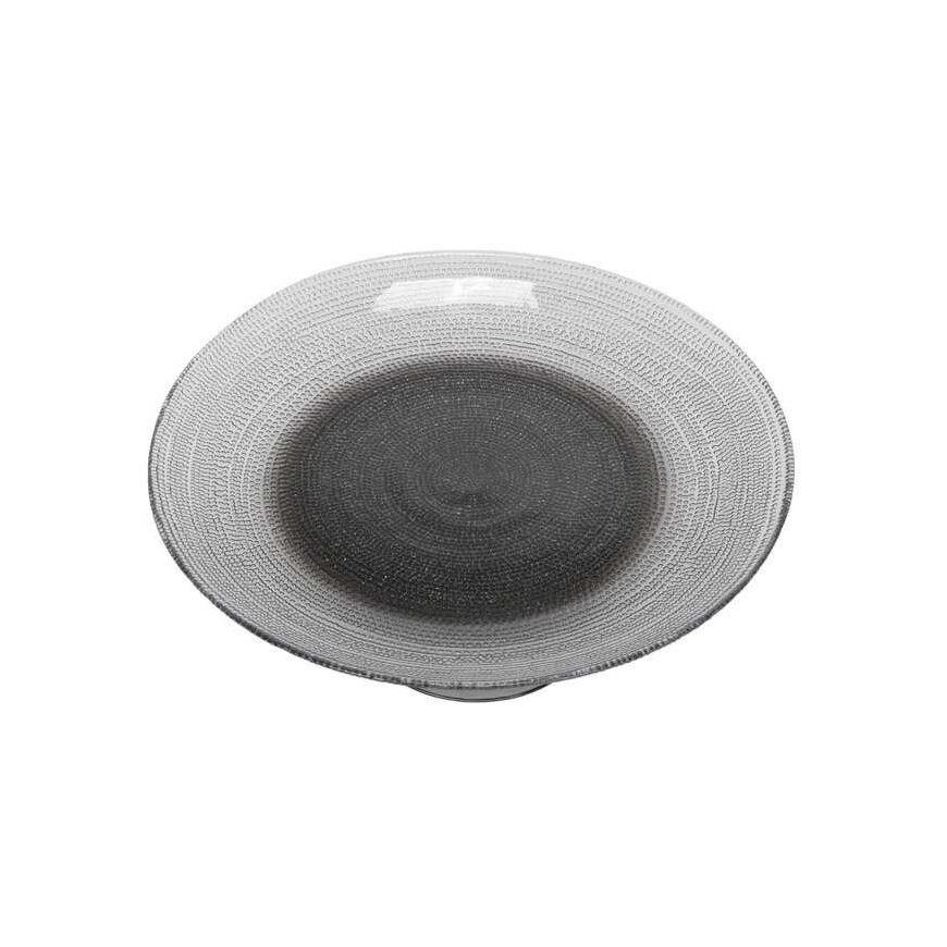 KOOPMAN LICORICE glass cake stand, Ø 28 cm – 2