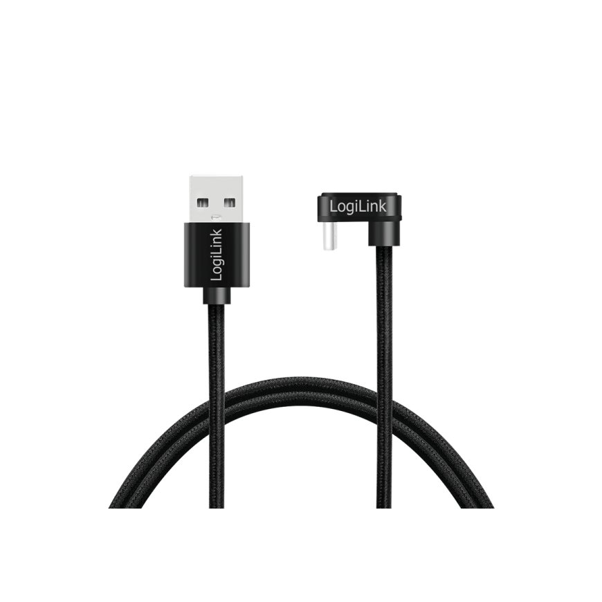 LogiLink CU0193 USB kabelis USB 2.0 2 m USB C USB A Juoda – 2