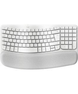 Logitech Wave Keys for Mac näppäimistö Koti /Toimisto Bluetooth QWERTZ Saksa Valkoinen