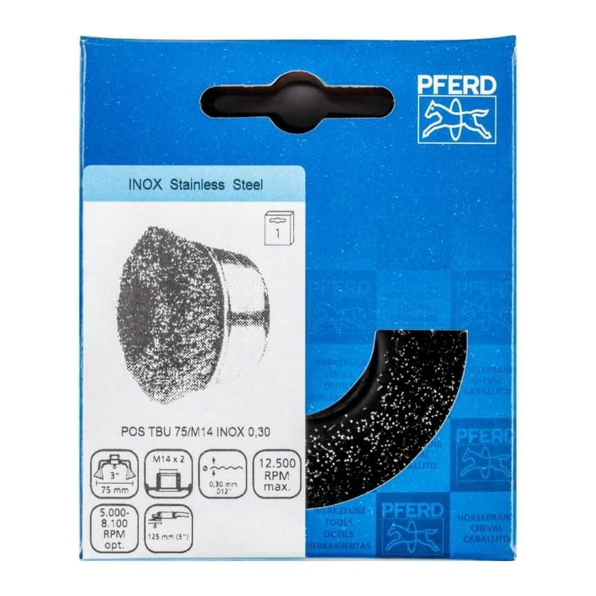 Wire round brush PFERD 220856 75 mm M14