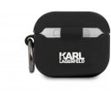 Karl Lagerfeld Rue St Guillaume silikonikotelo AirPods 3:lle musta