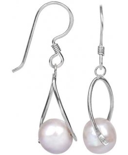 Jwl Luxury Pearls Hopeakorvakorut helmi oikealla JL0110