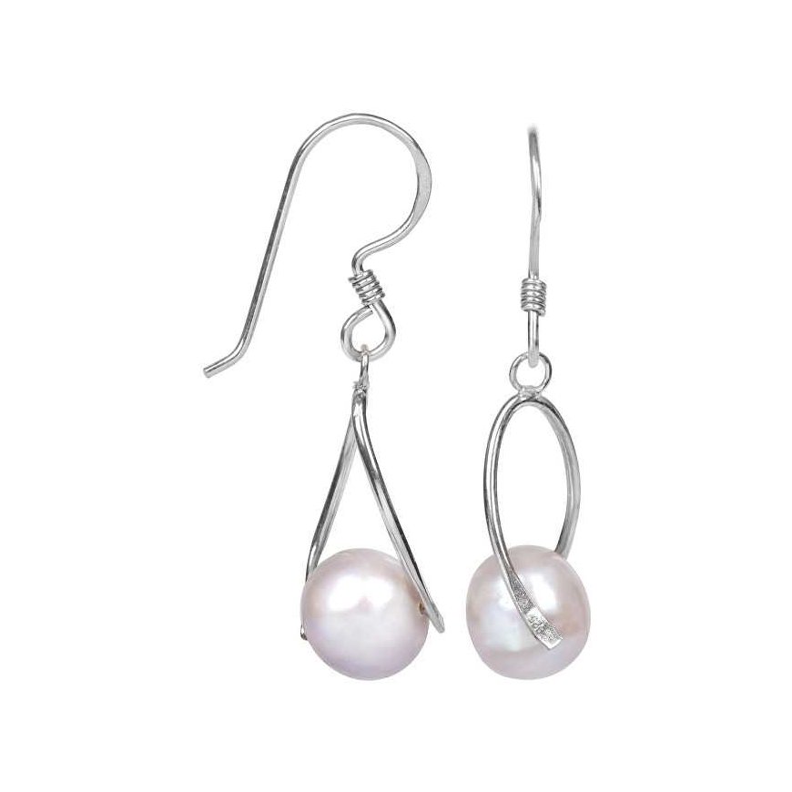 Jwl Luxury Pearls Sidabrinis auskarai su perlu dešine JL0110