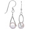 Jwl Luxury Pearls Hopeakorvakorut helmi oikealla JL0110