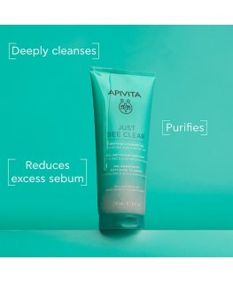 Apivita JUST BEE CLEAR Purifying Cleansing Gel for oily, acne-prone skin 200 ml
