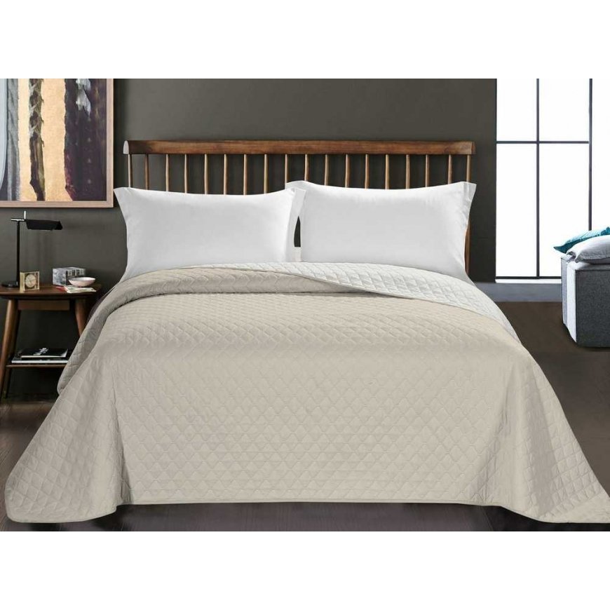 Bedspread AXEL beige material - textile microfiber 220x240 DecoKing