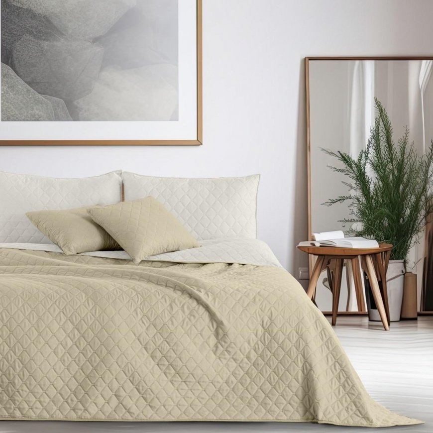 Bedspread AXEL beige material - textile microfiber 220x240 DecoKing – 4