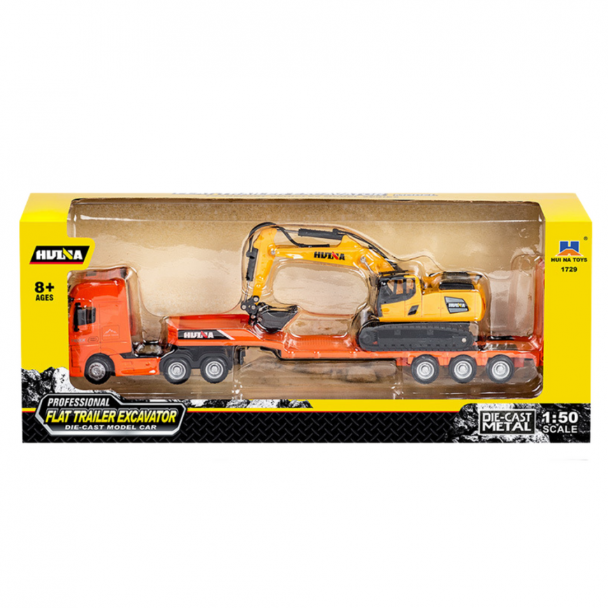 Truck with Semi-trailer and Excavator, Huina 1:50 – 4