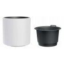 Apvalus vazonas Prosperplast Heos R Slim DBHER400-S449, baltas
