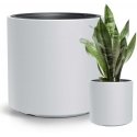 Apvalus vazonas Prosperplast Heos R Slim DBHER400-S449, baltas