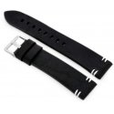 Pacific W110 leather watch strap - juodas/baltas - 22mm Pacific W110 leather watch strap - juodas/baltas - 22mm
