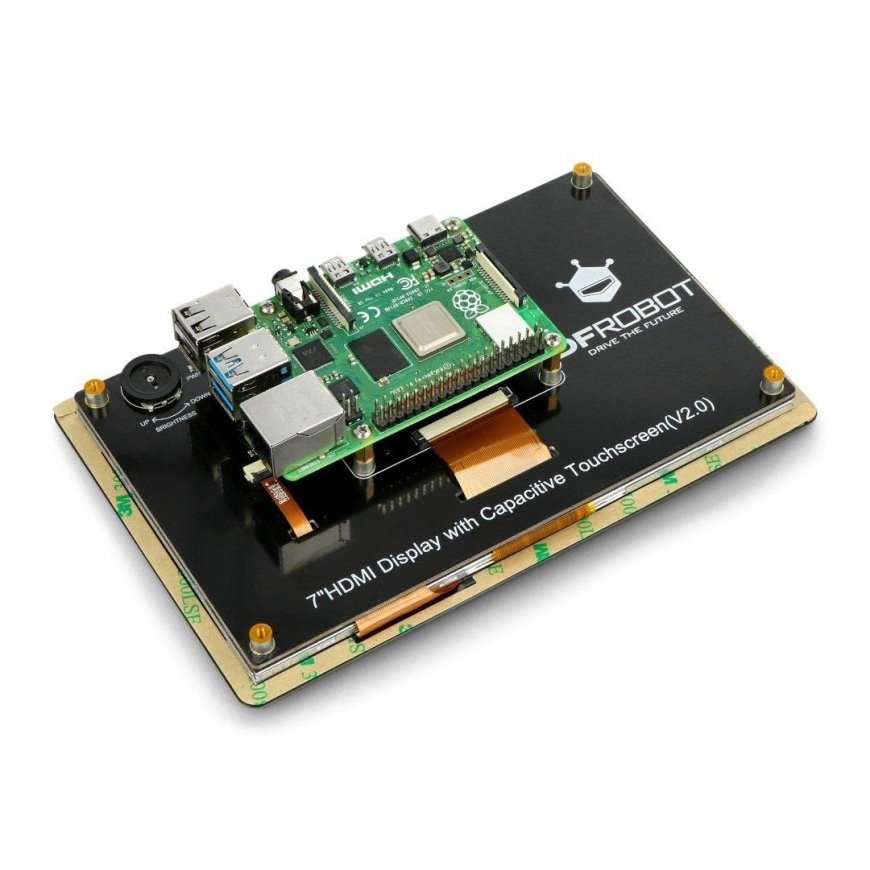 Dfrobot Capacitive Touch LCD Screen 7 inch 1024x600 pixels HDMI + USB – 4