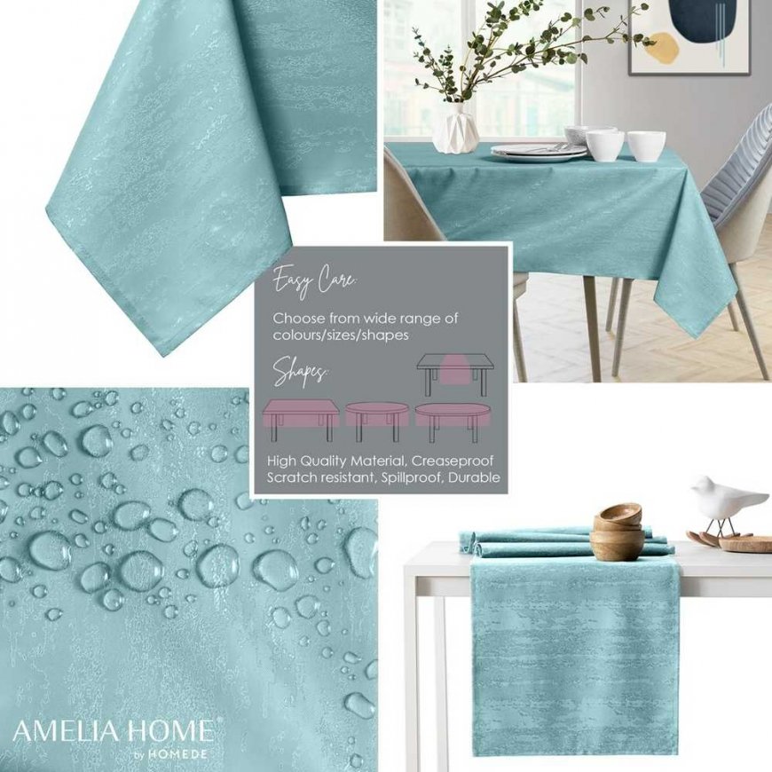 AmeliaHome Tablecloth HMD VESTA RETROBLUE 60X60 – 4