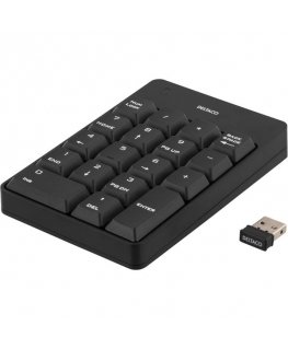 Deltaco TB-144 numeric keypad Universal RF Wireless Black